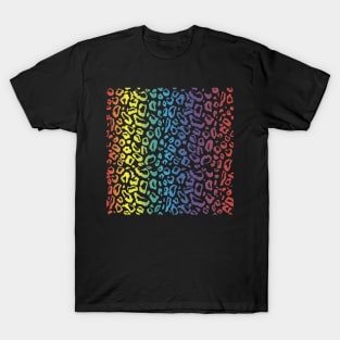 Bright rainbow leopard print T-Shirt